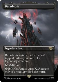 Barad-dur (0751) (Borderless) (Surge Foil) — Universes Beyond: The Lord of the Rings: Tales of Middle-earth