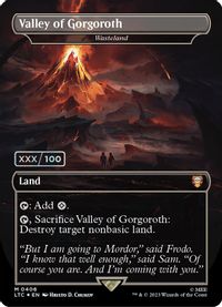 Valley of Gorgoroth - Wasteland (Serial Numbered) — Commander: The Lord of the Rings: Tales of Middle-earth
