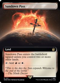 Sundown Pass (Extended Art) (Surge Foil) — Universes Beyond: Doctor Who