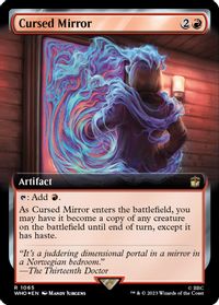 Cursed Mirror (Extended Art) (Surge Foil) — Universes Beyond: Doctor Who