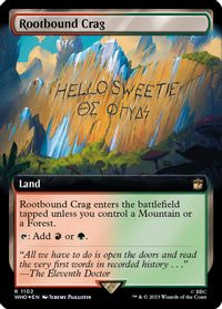 Rootbound Crag (Extended Art) (Surge Foil) — Universes Beyond: Doctor Who