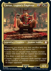 Caesar, Legion's Emperor (Display Commander) - Thick Stock — Universes Beyond: Fallout