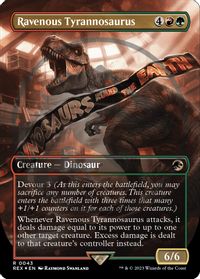 Ravenous Tyrannosaurus (Borderless) (Emblem) — Universes Beyond: Jurassic World Collection