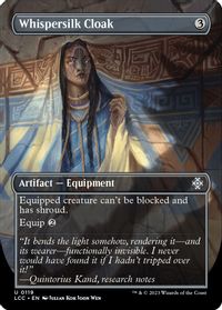 Whispersilk Cloak (Borderless) — Commander: The Lost Caverns of Ixalan