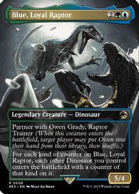 Blue, Loyal Raptor (Borderless) — Universes Beyond: Jurassic World Collection