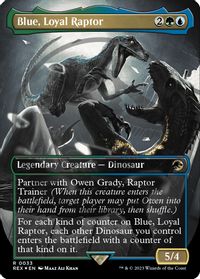 Blue, Loyal Raptor (Borderless) (Emblem) — Universes Beyond: Jurassic World Collection