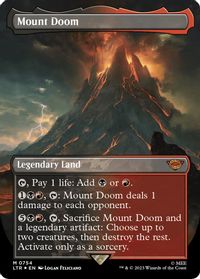 Mount Doom (Borderless) (Surge Foil) — Universes Beyond: The Lord of the Rings: Tales of Middle-earth