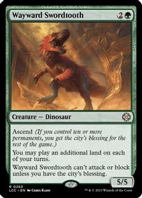 Wayward Swordtooth — Commander: The Lost Caverns of Ixalan