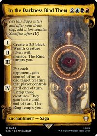 In the Darkness Bind Them (Showcase Scrolls) — Commander: The Lord of the Rings: Tales of Middle-earth