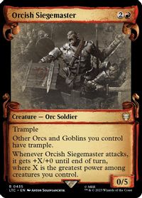Orcish Siegemaster (Showcase Scrolls) — Commander: The Lord of the Rings: Tales of Middle-earth