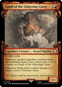 Gimli of the Glittering Caves (Showcase Scrolls) — Commander: The Lord of the Rings: Tales of Middle-earth