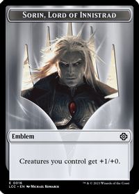 Emblem - Sorin, Lord of Innistrad // Vampire (0004) Double-Sided Token — Commander: The Lost Caverns of Ixalan