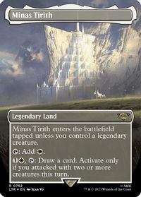 Minas Tirith (Borderless) (Surge Foil) — Universes Beyond: The Lord of the Rings: Tales of Middle-earth