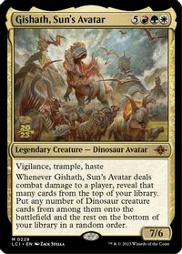 Gishath, Sun's Avatar (LCI) — Prerelease Cards