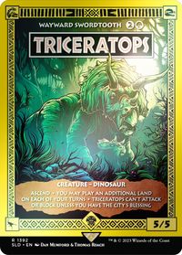 Triceratops - Wayward Swordtooth (Rainbow Foil) — Secret Lair Drop Series