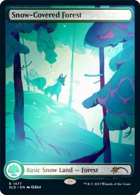 Snow-Covered Forest (1477) (Rainbow Foil) — Secret Lair Drop Series