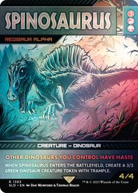Spinosaurus - Regisaur Alpha (Rainbow Foil) — Secret Lair Drop Series