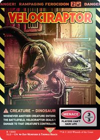 Velociraptor - Rampaging Ferocidon (Rainbow Foil) — Secret Lair Drop Series