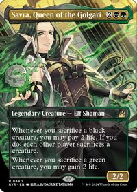 Savra, Queen of the Golgari (Anime Borderless) — Ravnica Remastered