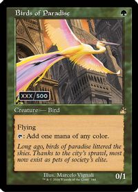Birds of Paradise (Retro Frame) (Serial Numbered) — Ravnica Remastered