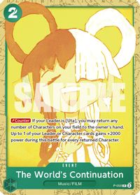 The World's Continuation (Starter Deck 11: Uta Deck Battle) — One Piece Promotion Cards