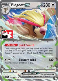 Pidgeot ex - 164/197 — Prize Pack Series Cards
