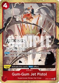 Gum-Gum Jet Pistol (Offline Regional 2024) [Finalist] — One Piece Promotion Cards