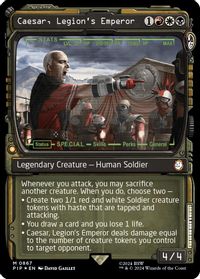 Caesar, Legion's Emperor (Showcase) (Surge Foil) — Universes Beyond: Fallout