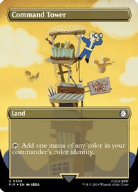 Command Tower (Borderless) (Surge Foil) — Universes Beyond: Fallout