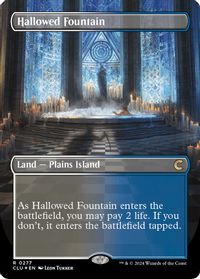 Hallowed Fountain (Borderless) — Ravnica: Clue Edition