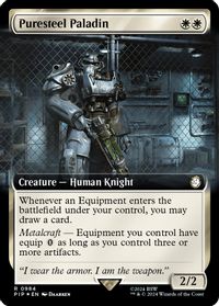 Puresteel Paladin (Extended Art) (Surge Foil) — Universes Beyond: Fallout