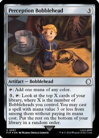 Perception Bobblehead (Surge Foil) — Universes Beyond: Fallout