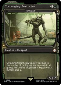 Scrounging Deathclaw - Tarmogoyf (Showcase) — Universes Beyond: Fallout