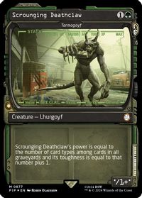 Scrounging Deathclaw - Tarmogoyf (Showcase) (Surge Foil) — Universes Beyond: Fallout