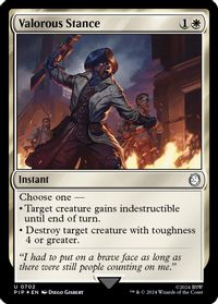 Valorous Stance (Surge Foil) — Universes Beyond: Fallout