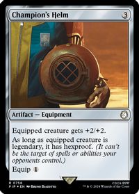 Champion's Helm (Surge Foil) — Universes Beyond: Fallout