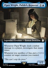 Piper Wright, Publick Reporter (Extended Art) (Surge Foil) — Universes Beyond: Fallout