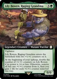 Lily Bowen, Raging Grandma (Extended Art) (Surge Foil) — Universes Beyond: Fallout