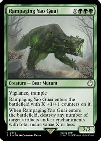 Rampaging Yao Guai (Surge Foil) — Universes Beyond: Fallout