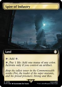 Spire of Industry (Extended Art) (Surge Foil) — Universes Beyond: Fallout