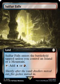 Sulfur Falls (Extended Art) (Surge Foil) — Universes Beyond: Fallout