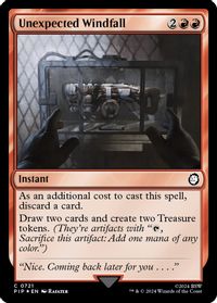 Unexpected Windfall (Surge Foil) — Universes Beyond: Fallout