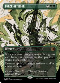 Force of Vigor (Textured Foil) — Outlaws of Thunder Junction: Breaking News