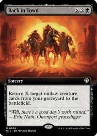 Back in Town (Extended Art) — Commander: Outlaws of Thunder Junction