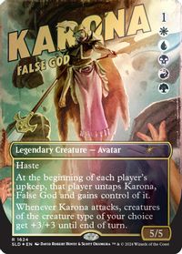 Karona, False God (Rainbow Foil) — Secret Lair Drop Series