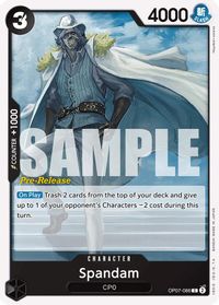 Spandam — 500 Years in the Future Pre-Release Cards