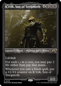 K'rrik, Son of Yawgmoth (Foil Etched) — Modern Horizons 3