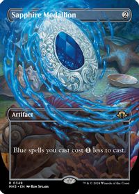 Sapphire Medallion (Borderless) — Modern Horizons 3