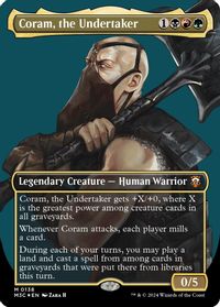 Coram, the Undertaker (Borderless) (Ripple Foil) — Commander: Modern Horizons 3