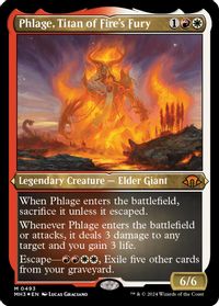 Phlage, Titan of Fire's Fury (Foil Etched) — Modern Horizons 3